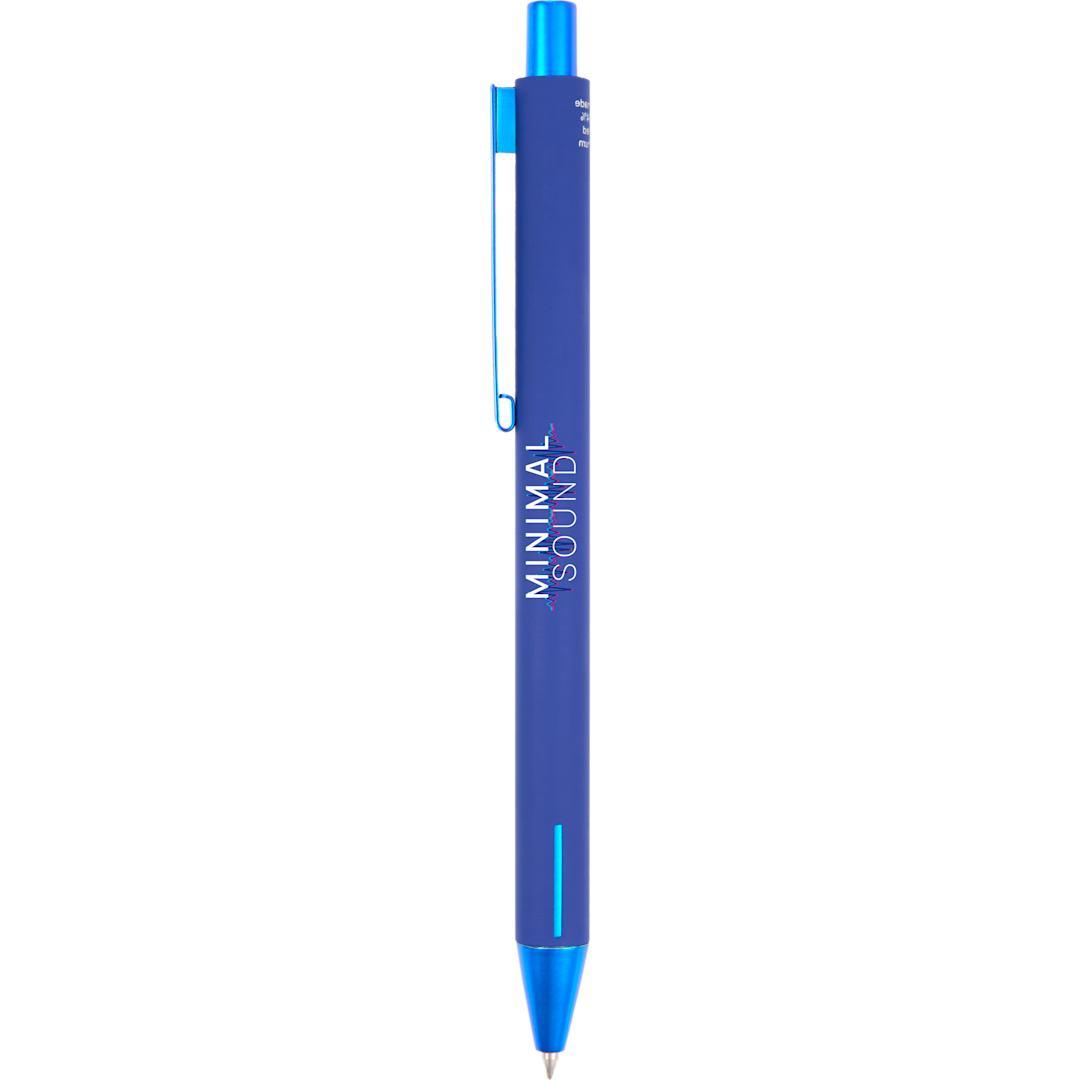 Halo soft touch recycled aluminum gel pen Black miniatura 7