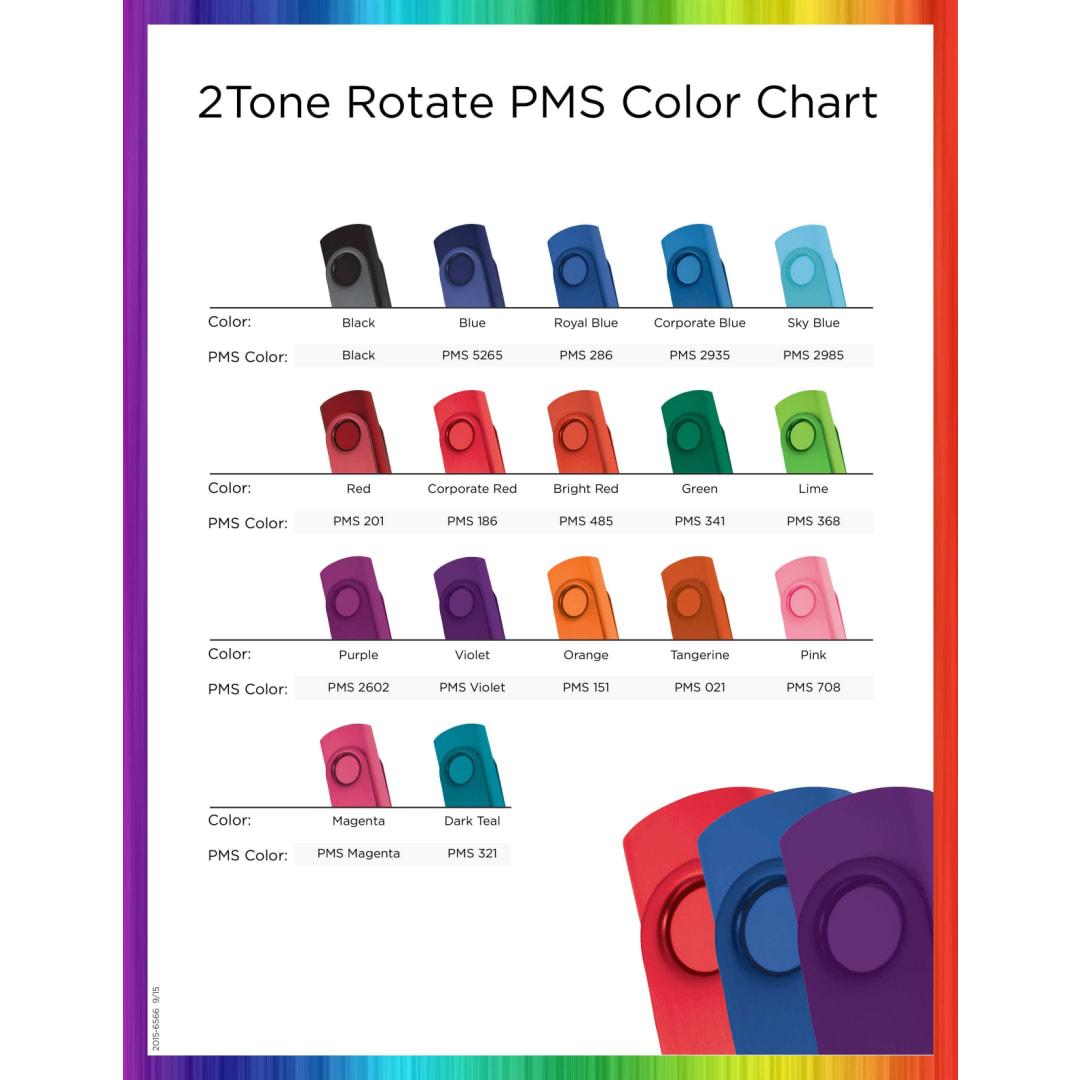 Rotate 2tone flash drive 4gb Blue front