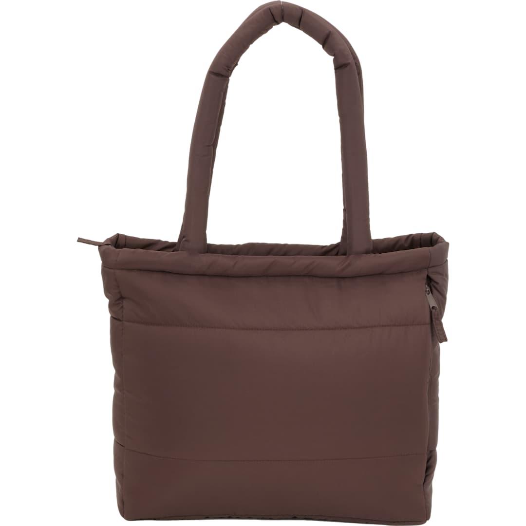 Puffer recycled 15 laptop tote Brown miniatura 5