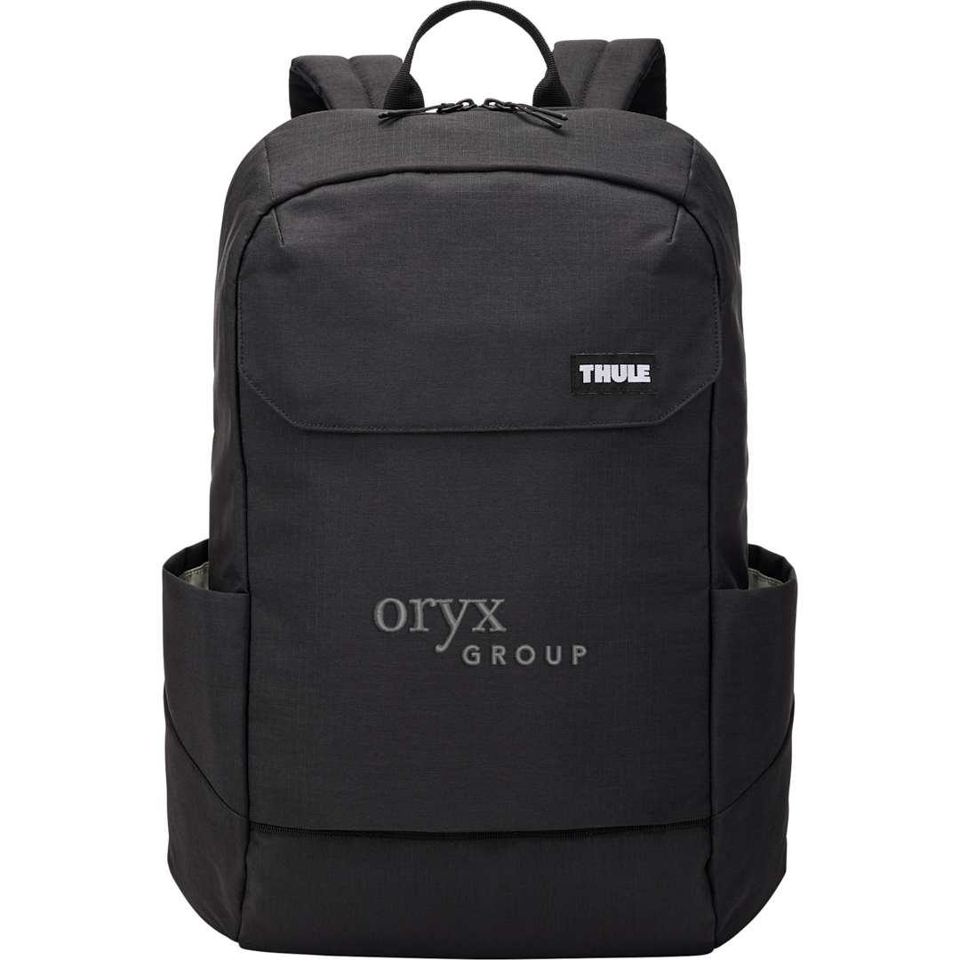 Thule lithos 20l recycled laptop backpack Black front