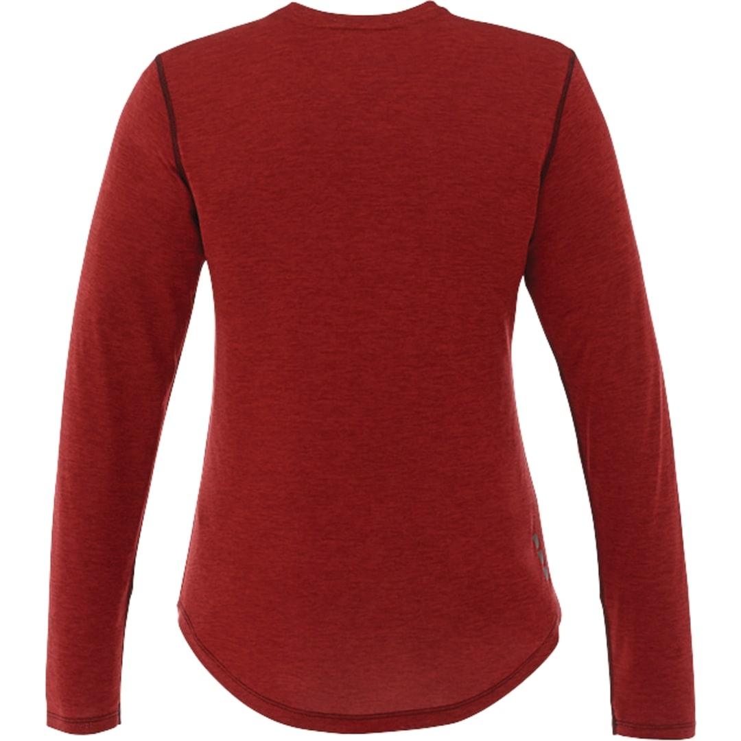 Womens quadra long sleeve top Red front