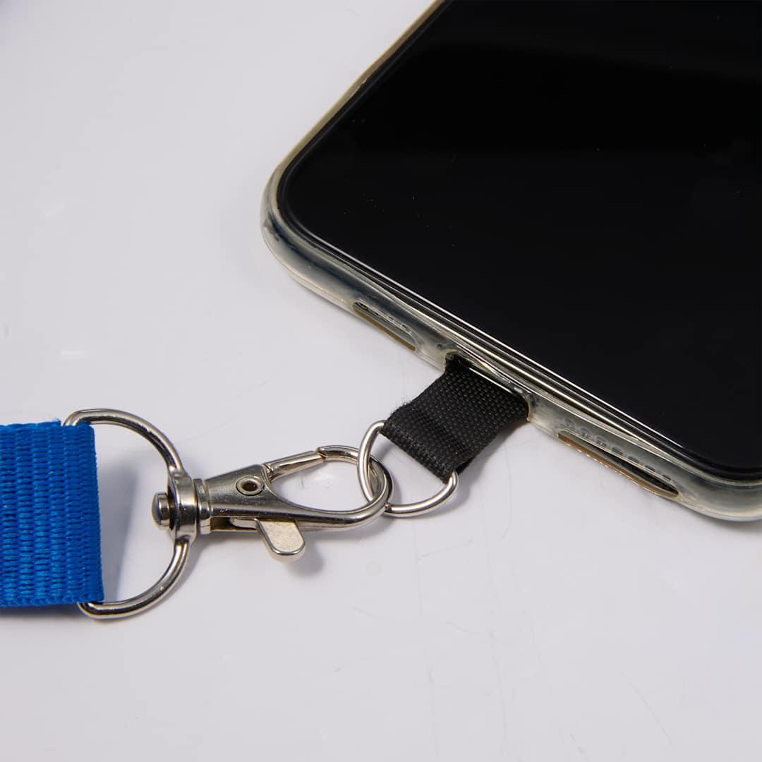 Adjustable recycled phone lanyard Black miniatura 15