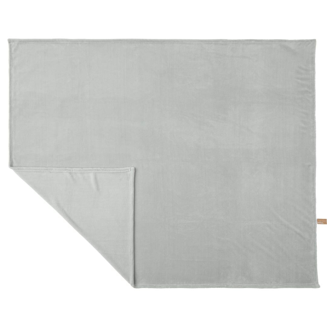 Recycled pet oversized coral fleece blanket Grey front