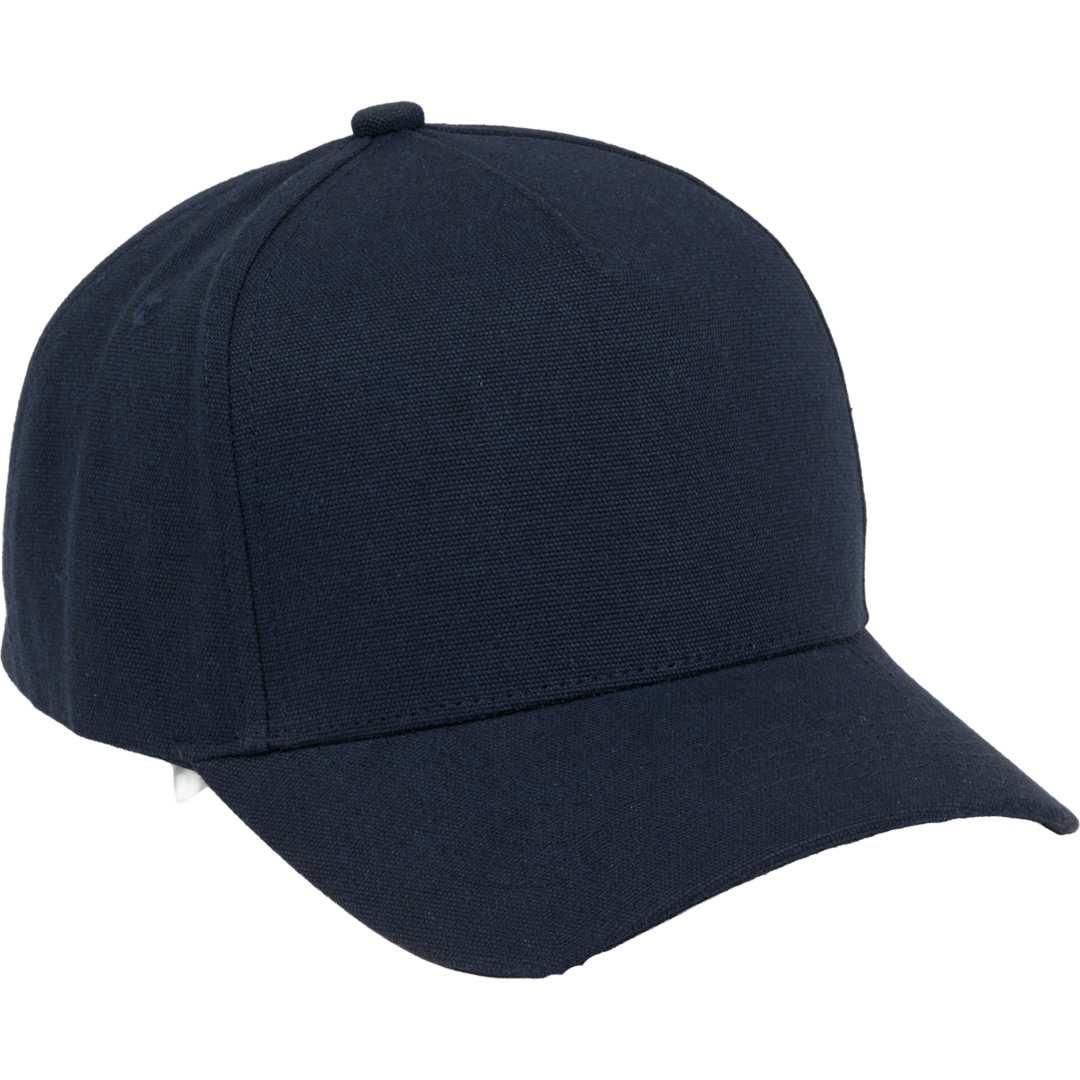 Recycled cotton canvas 5 panel ballcap - unisex Navy Blue miniatura 3