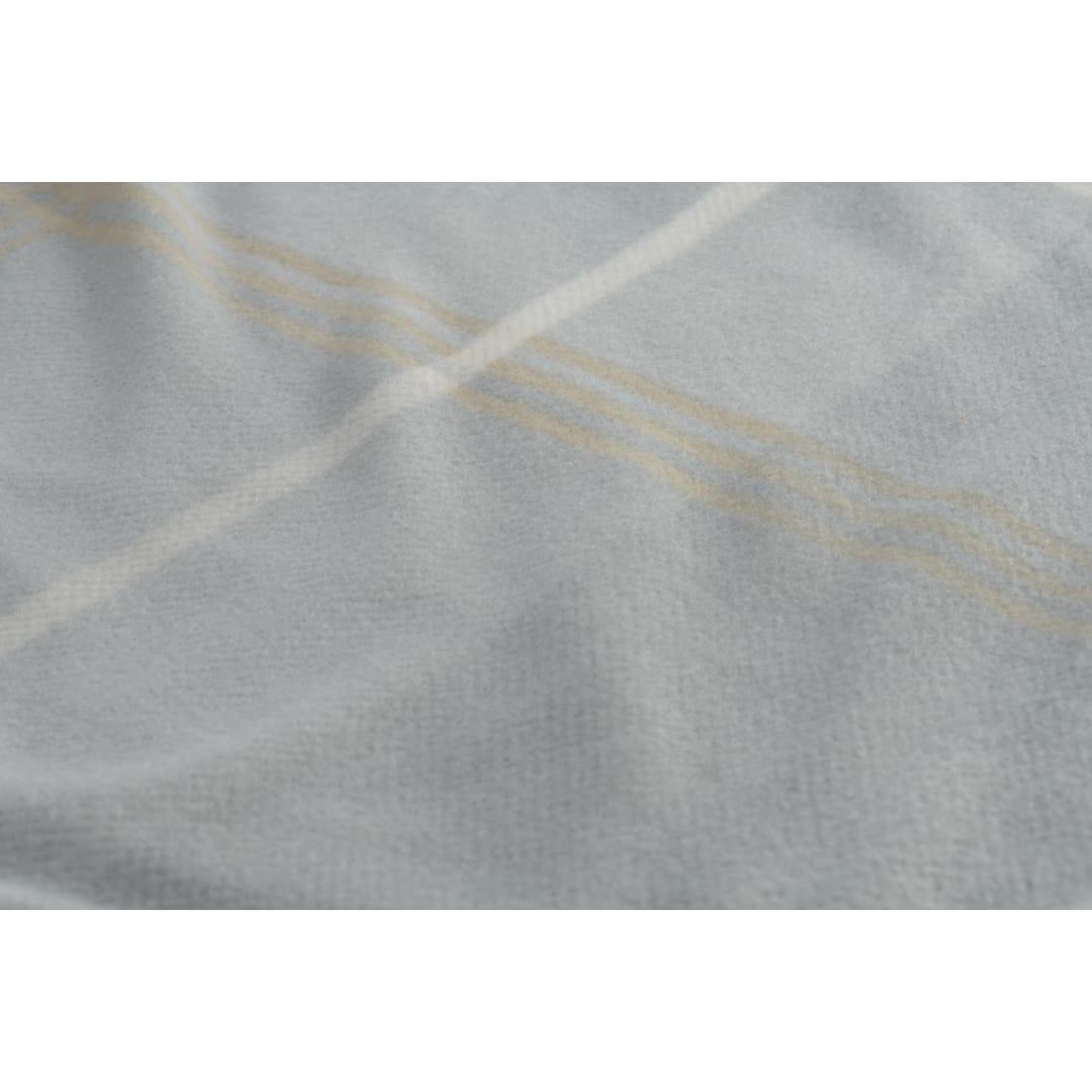 Plaid fleece sherpa blanket Blue miniatura 12