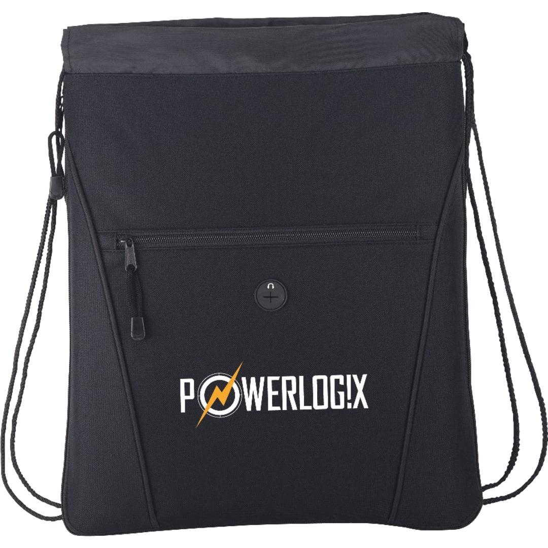 Raven drawstring bag Black miniatura 3