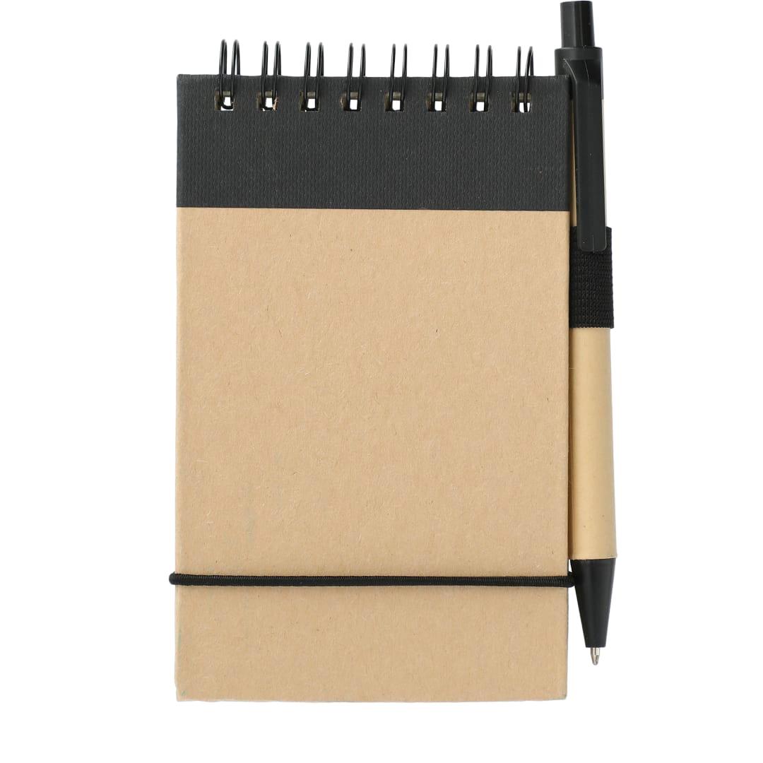 Fsc® mix 5 x 3 recycled jotter with pen Natural miniatura 5