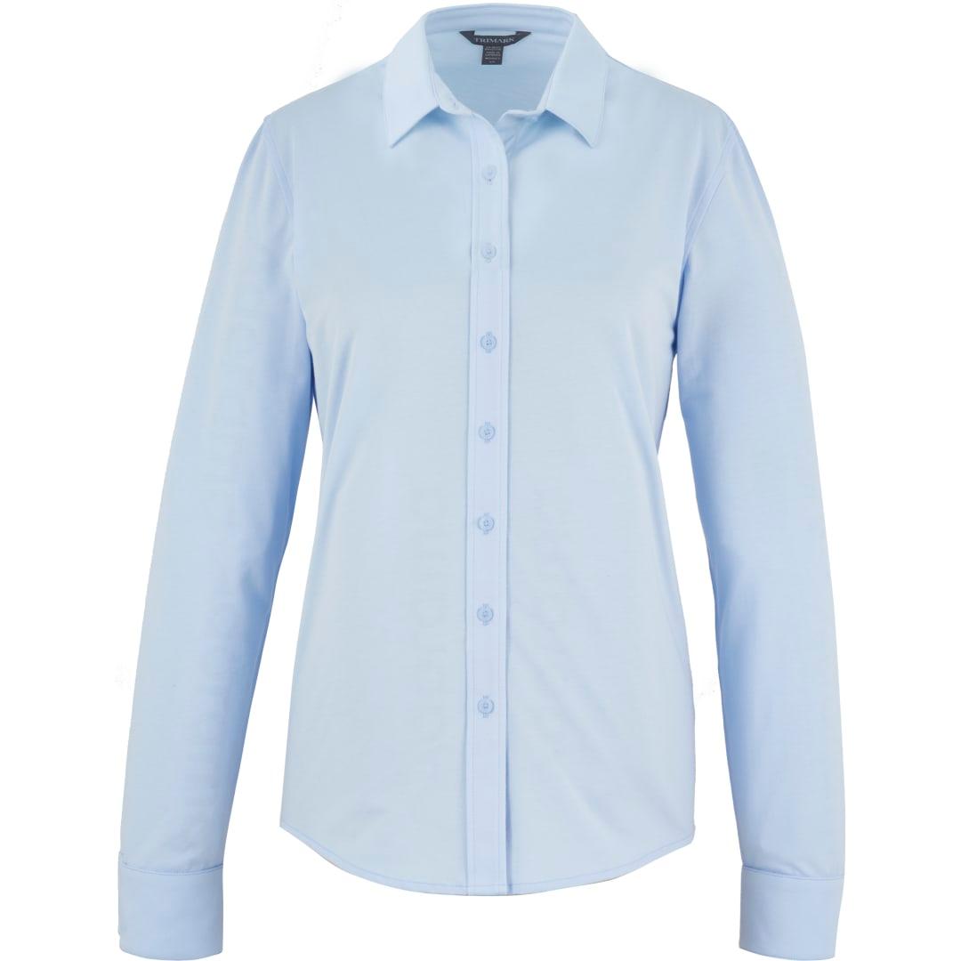 Tatra eco long sleeve knit button up shirt-womens White miniatura 8