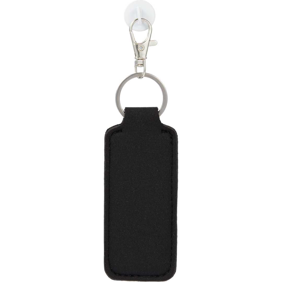 Bottle charm w/ neoprene chapstick holder Black miniatura 3