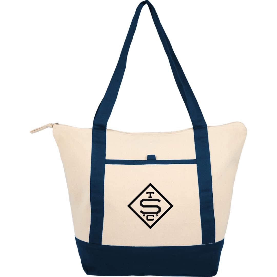 Isle 8oz organic cotton zippered tote Natural miniatura 13