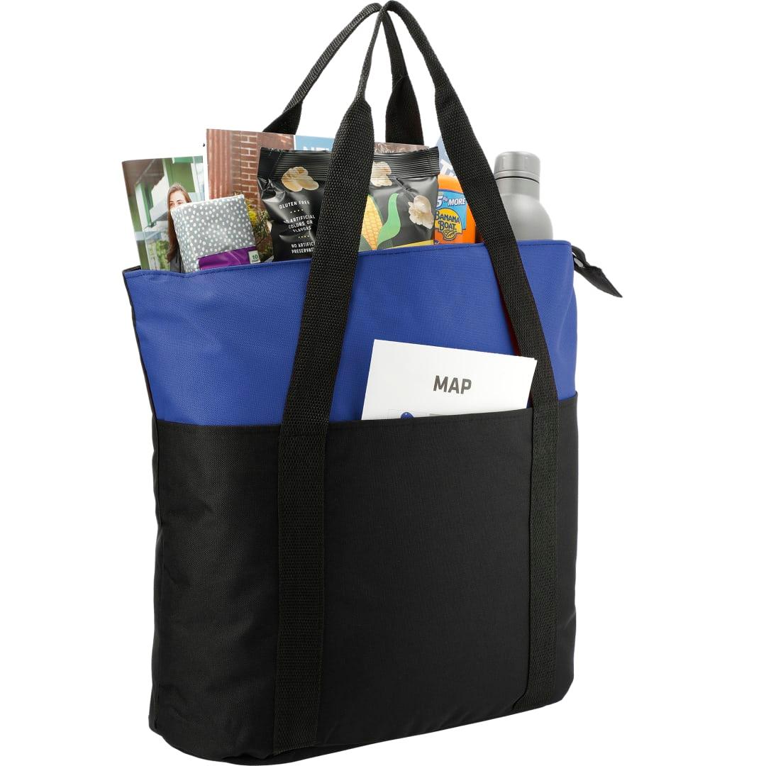 Heavy duty zippered convention tote Black miniatura 10
