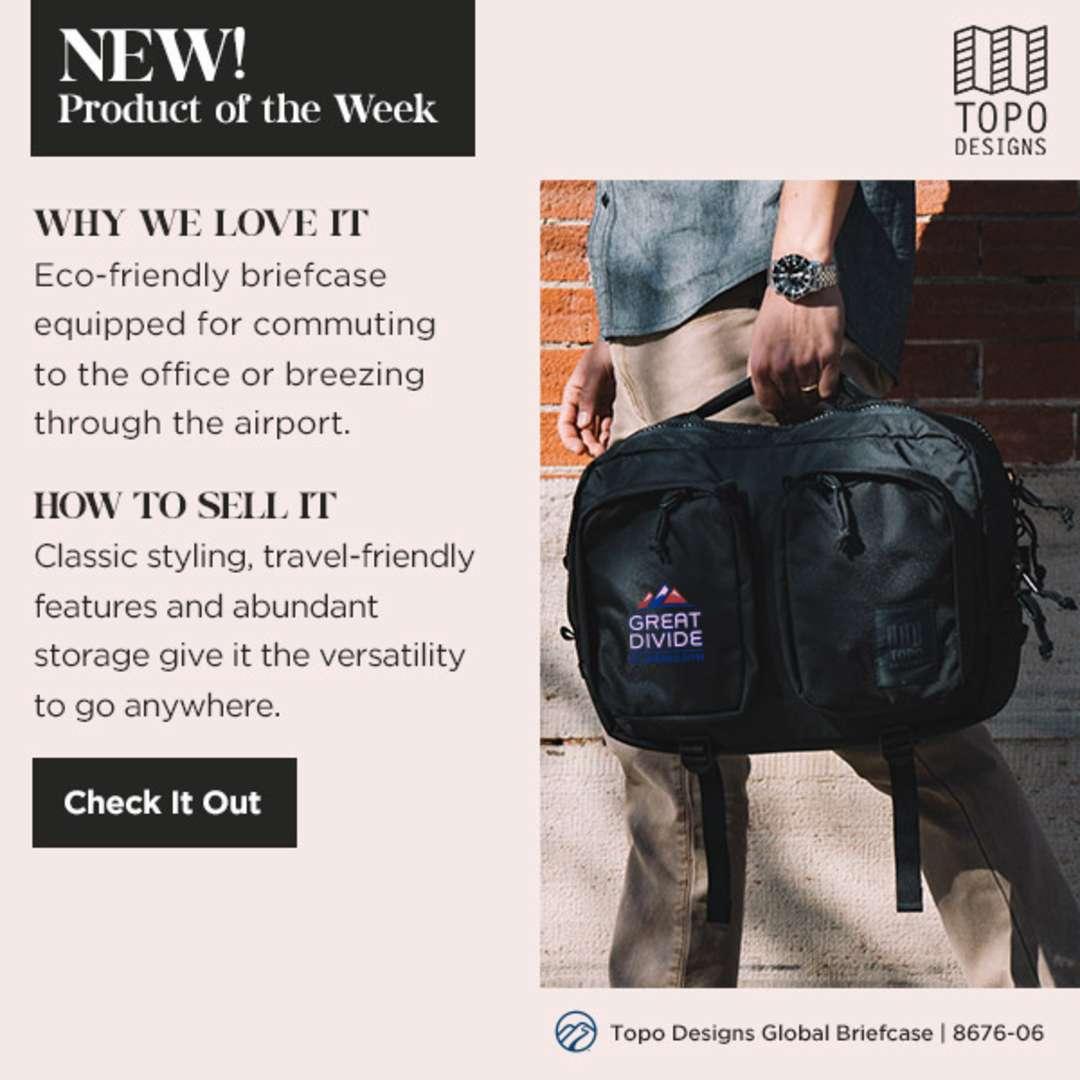 Topo recycled global briefcase Black miniatura 24