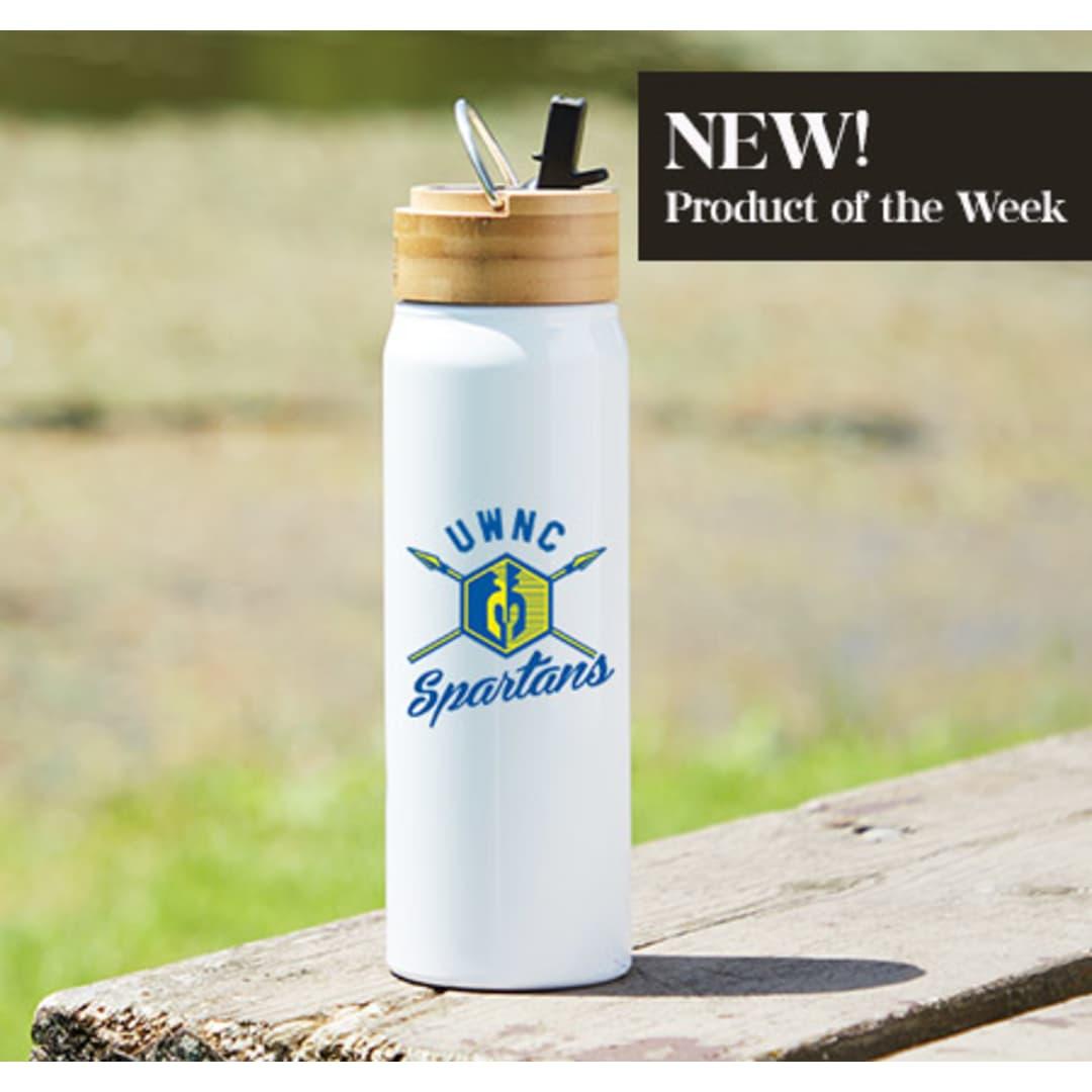 Billy 26oz aluminum bottle w/ fsc® bamboo lid Black miniatura 5