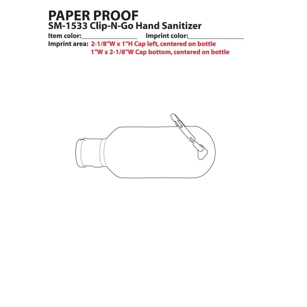 1.8Oz clip-n-go hand sanitizer Clear front