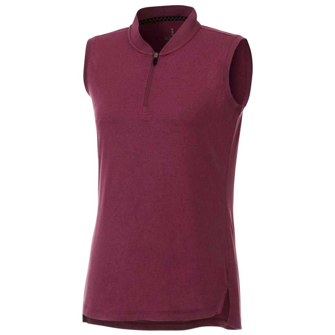Womens kinport sleeveless polo Wine miniatura 10