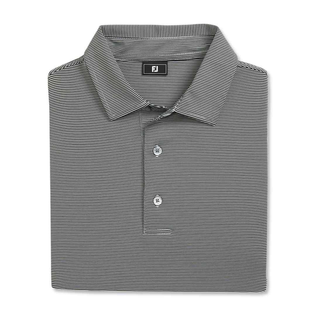 Footjoy mens microfeeder stripe polo Royal miniatura 17