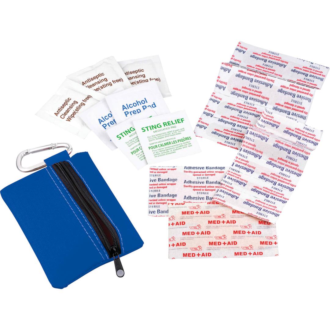 Zippered 20-piece first aid pouch Black miniatura 22