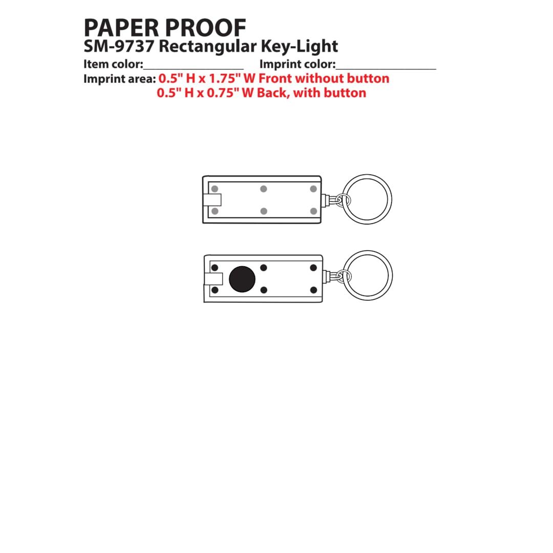 Rectangular key-light Red front