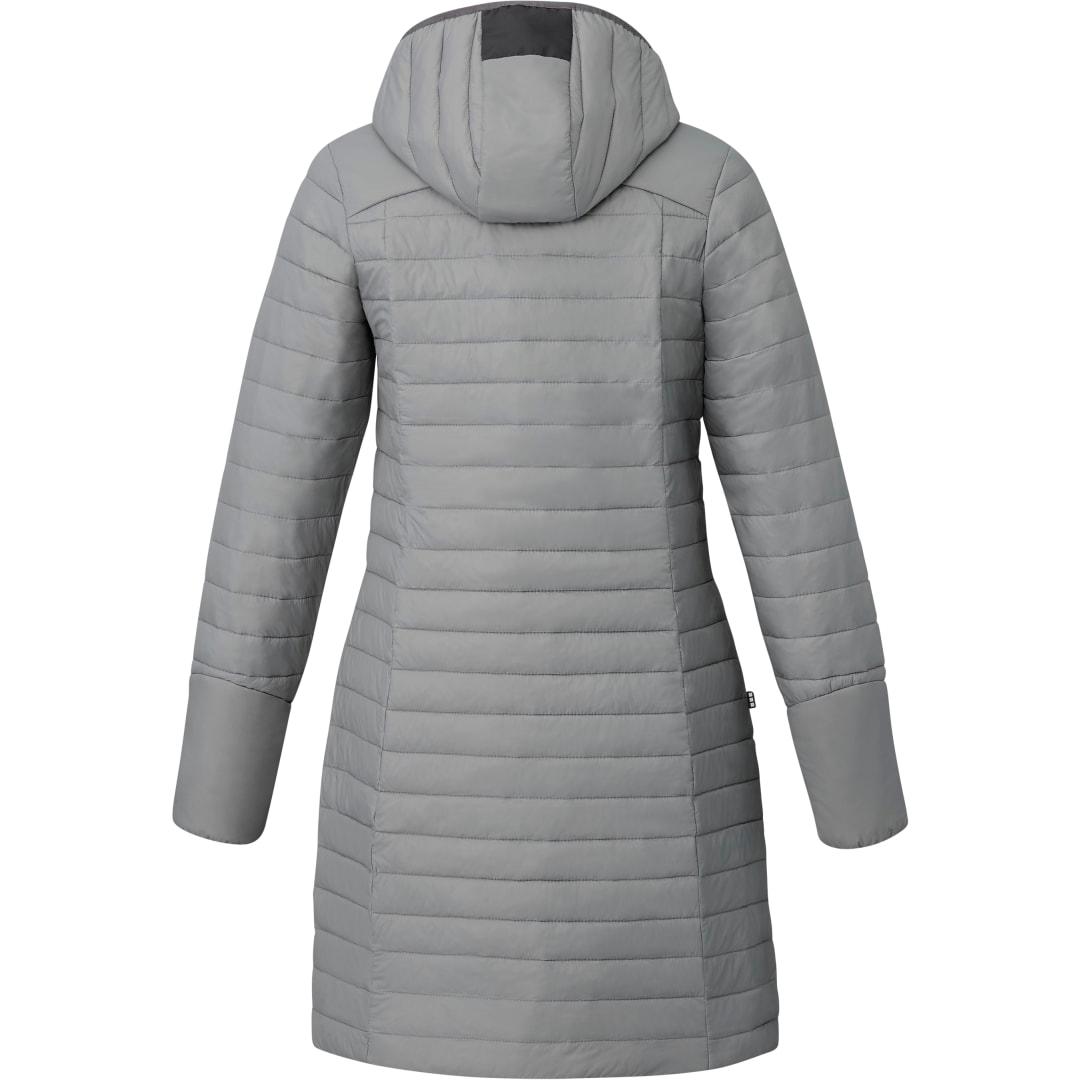 Womens silverton long packable insulated jacket Navy Blue miniatura 7