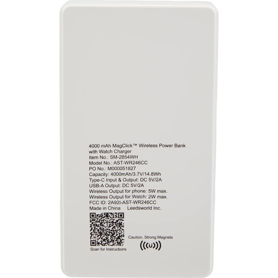4000Mah magclick™ powerbank with iwatch charger Black miniatura 20