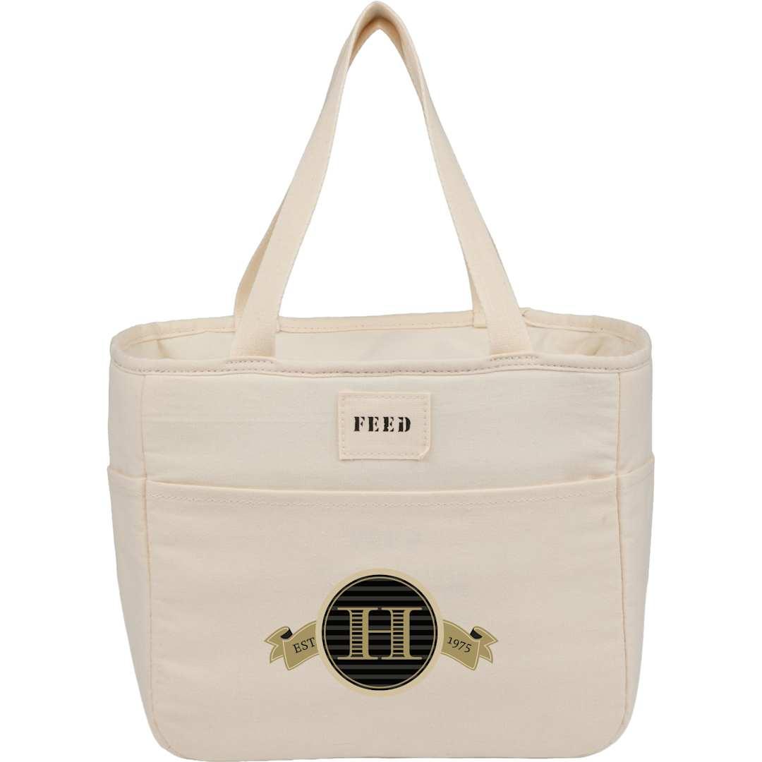 Feed organic cotton 9 can lunch cooler Natural miniatura 13