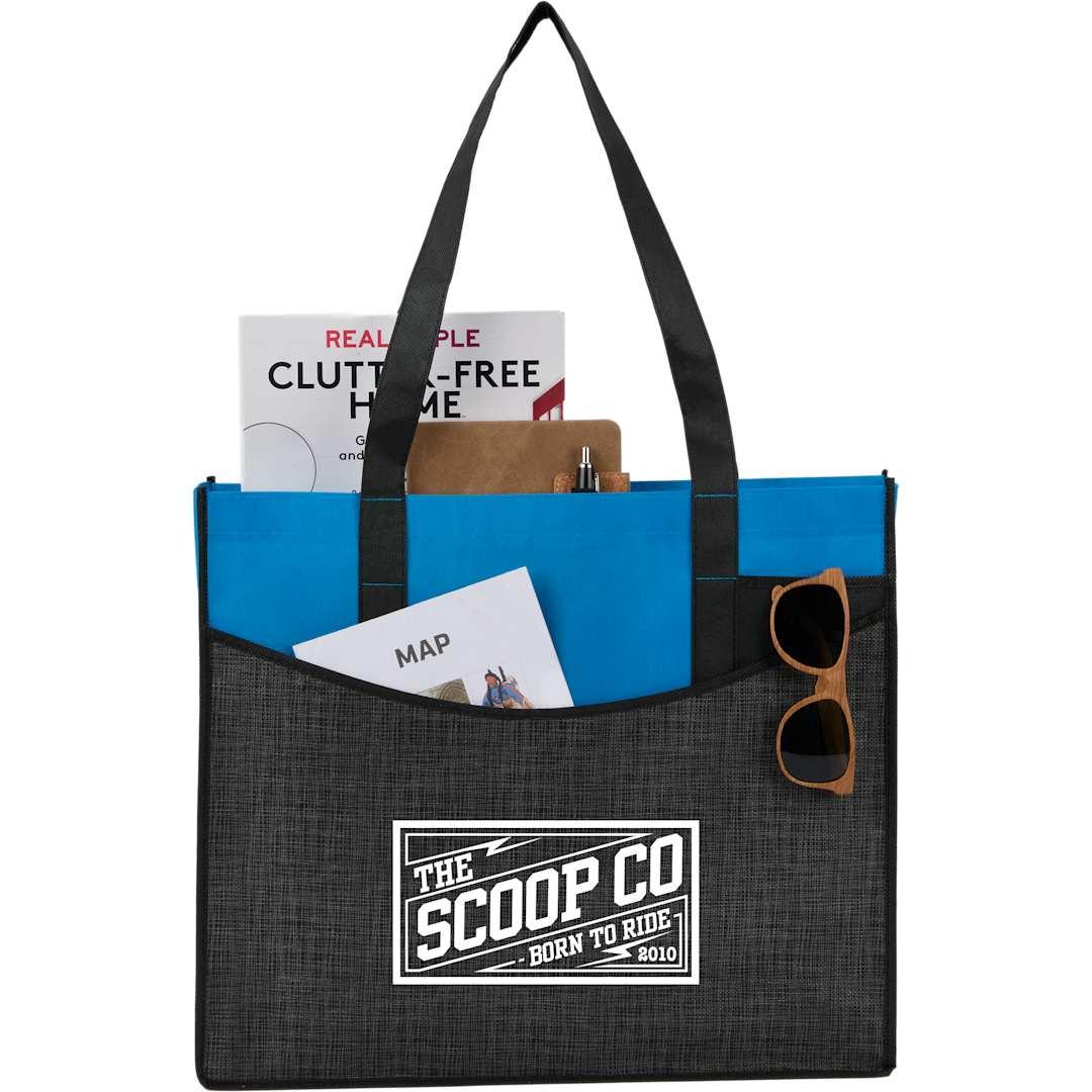 Brooke recycled non-woven convention tote Blue miniatura 15