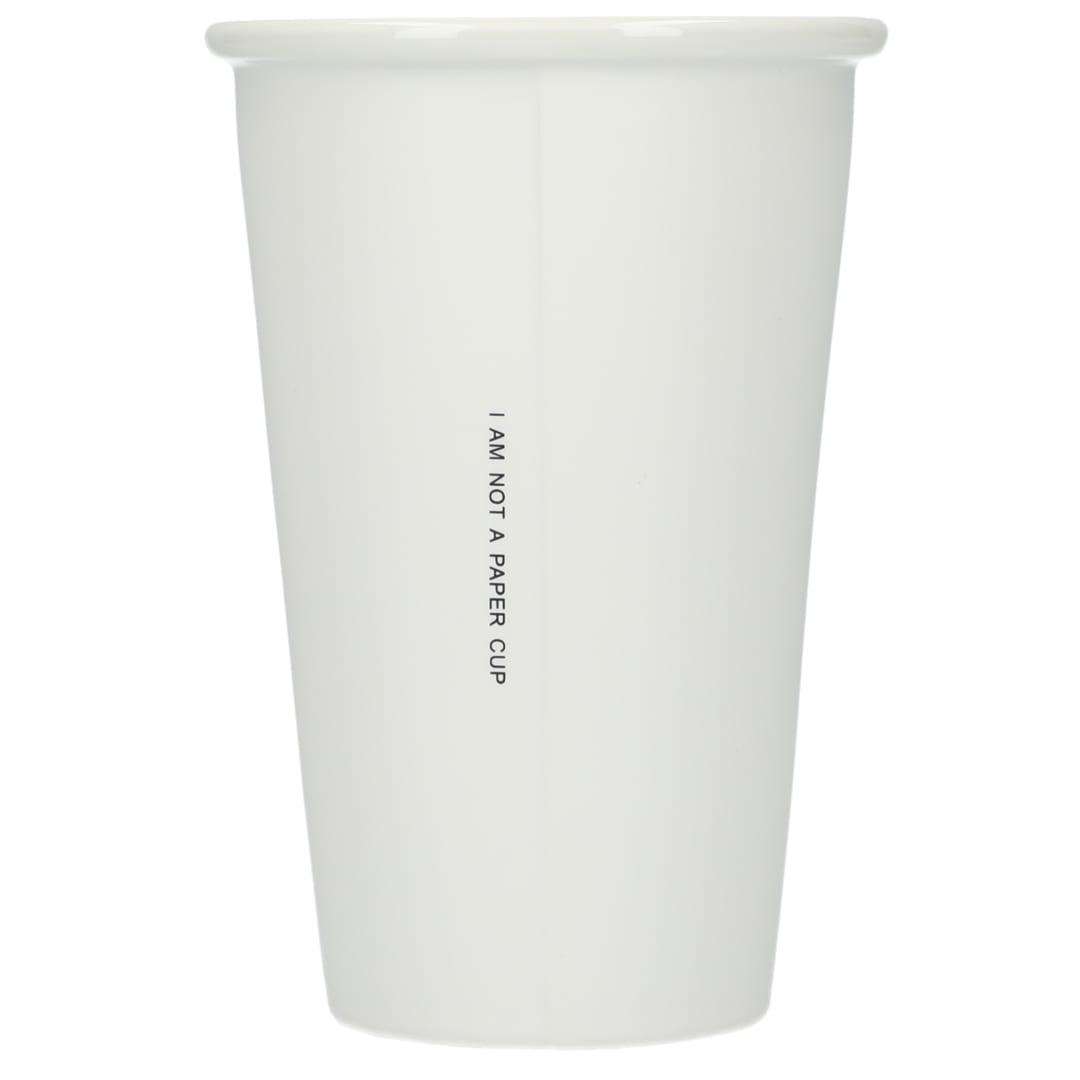 Im not a paper cup 10oz ceramic tumbler Black miniatura 18
