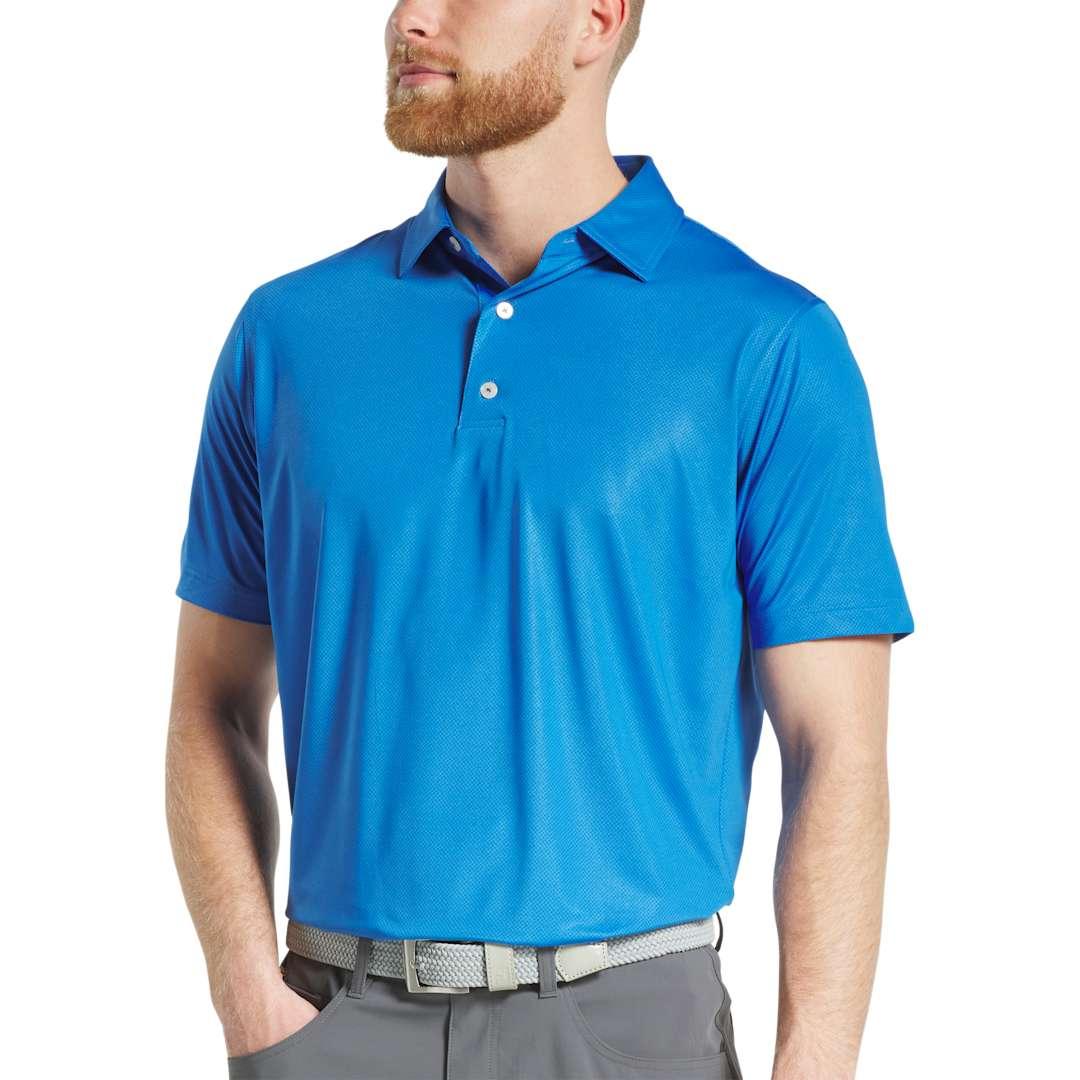 Footjoy mens tonal dot print polo Royal miniatura 12