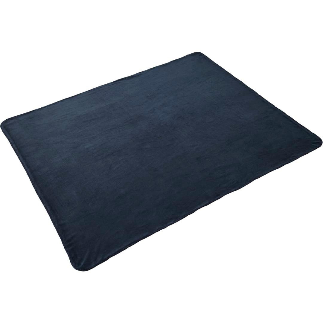 100% Recycled pet fleece blanket with rpet pouch Navy Blue miniatura 16