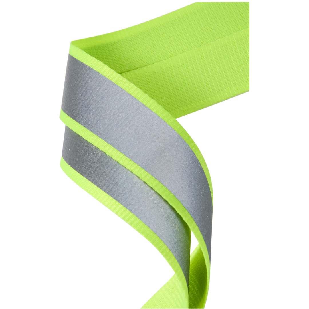 Recycled polyester reflective lanyard Black miniatura 15