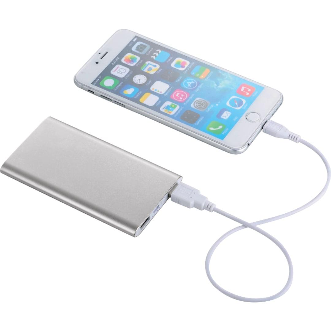 Sleek aluminum 4000 mah power bank Grey miniatura 7
