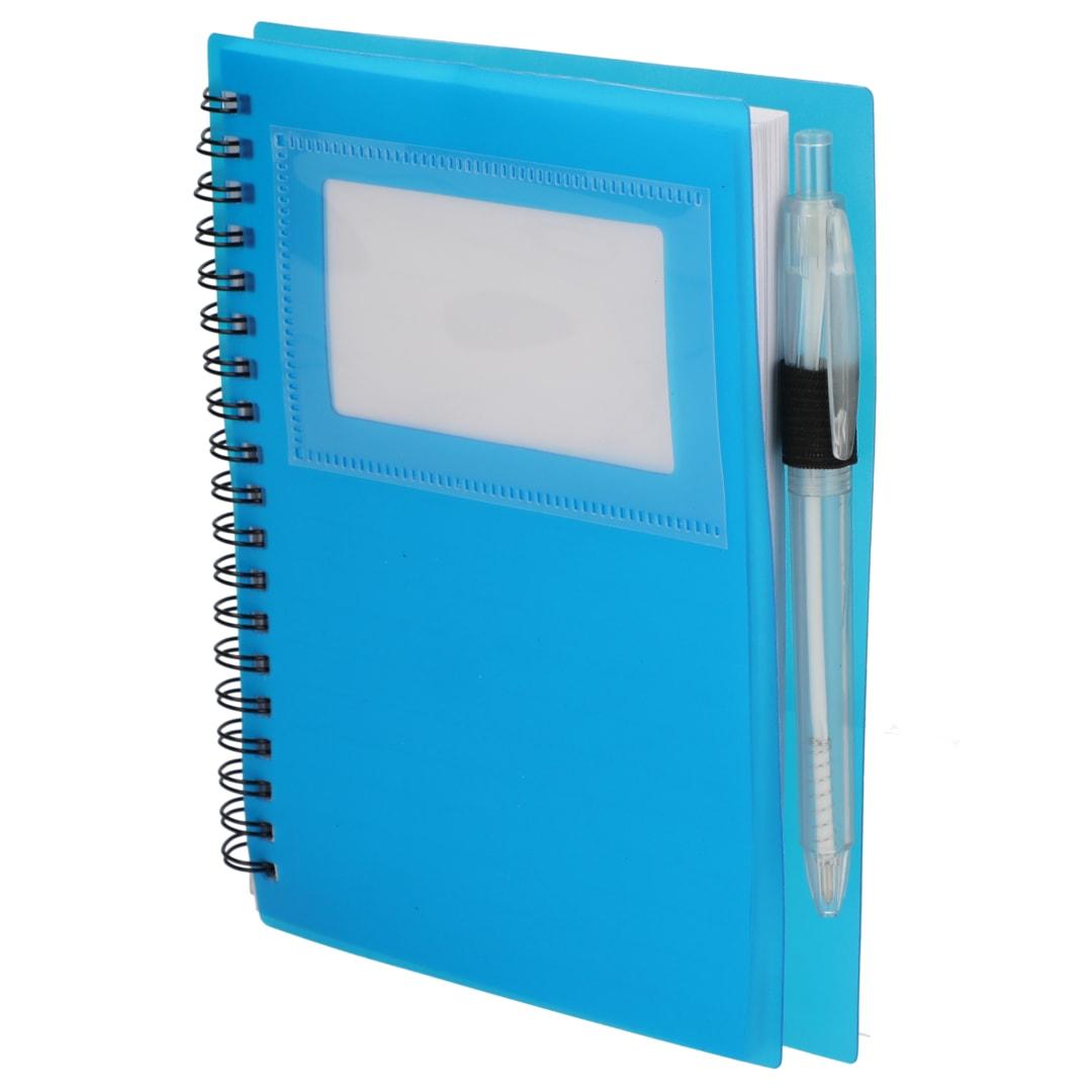 Fsc® recycled 5 x 7 star spiral notebook with pe Black miniatura 16
