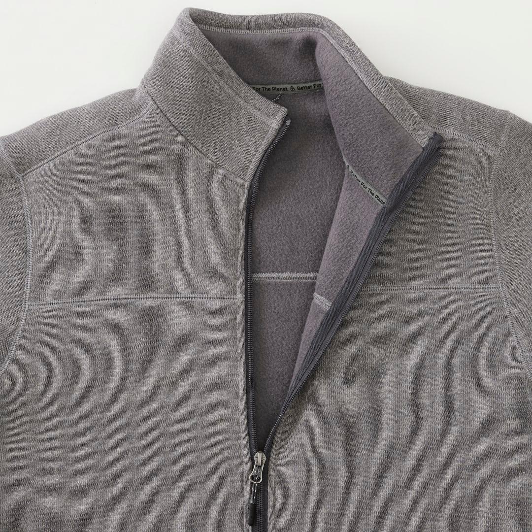 Darnell eco knit full zip - mens Grey miniatura 3