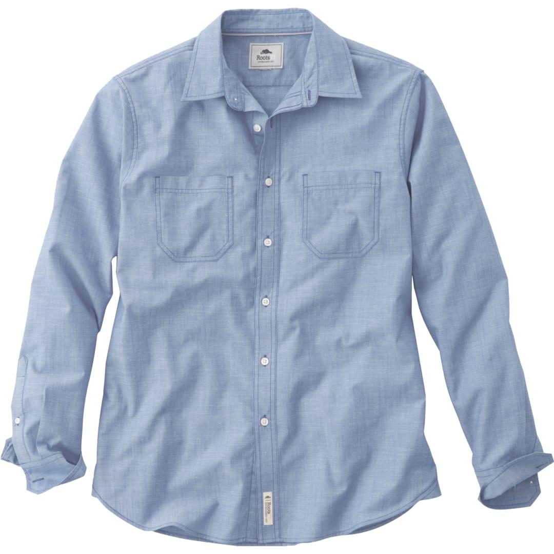 Mens clearwater roots73 ls shirt Blue miniatura 7