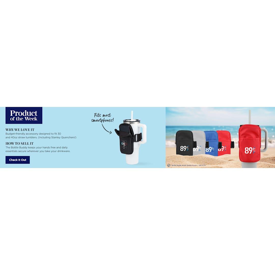 Bottle buddy water bottle pouch Black front