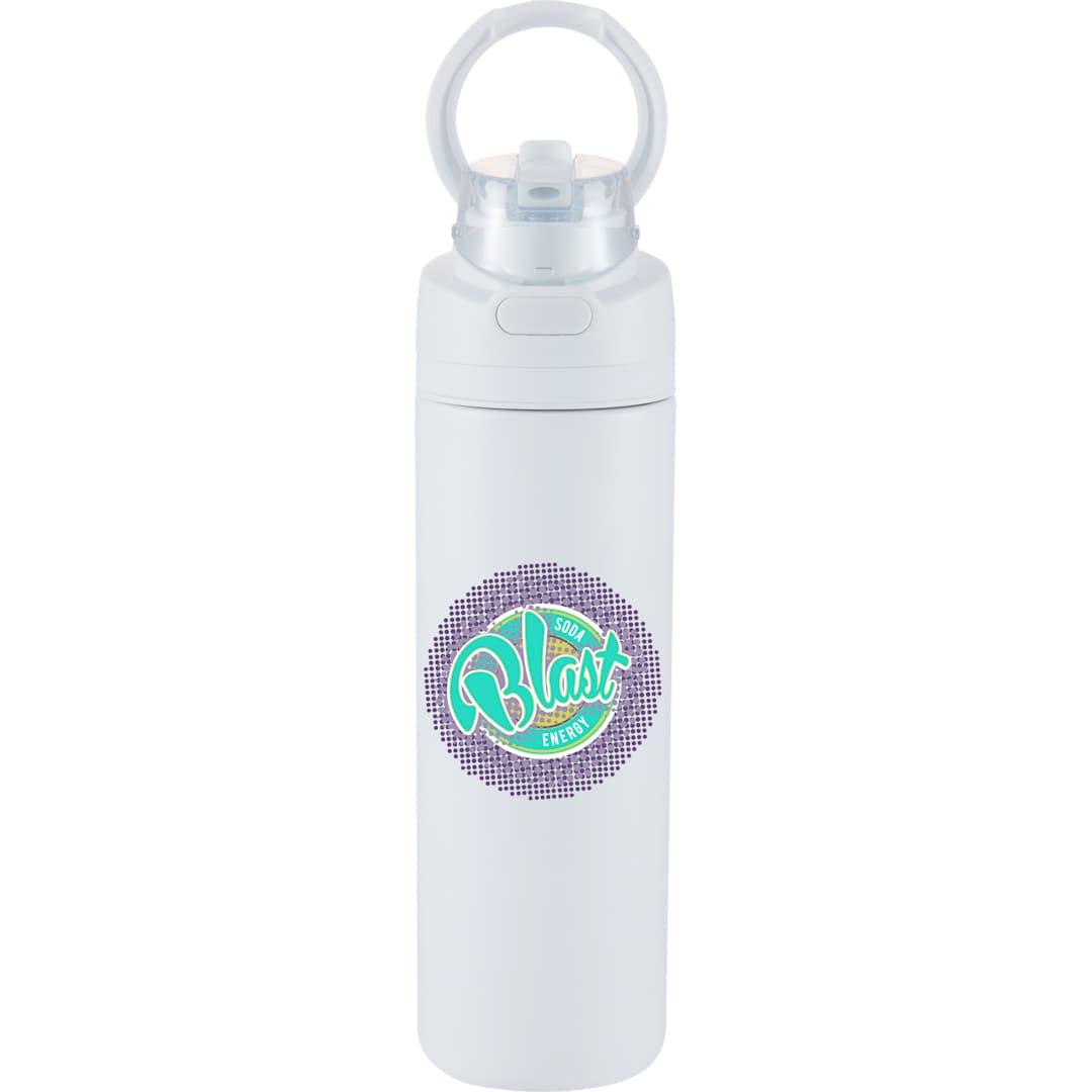 Elvin 28oz recycled stainless flip straw bottle Black miniatura 50
