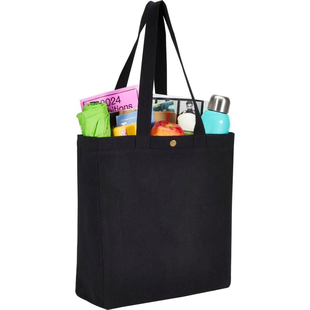 Repose 10oz recycled cotton box tote w/snap Grey miniatura 4