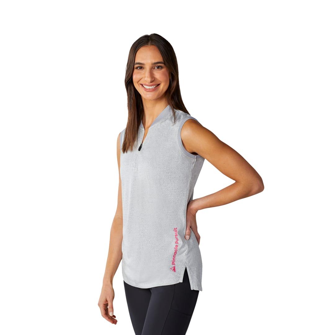 Womens kinport sleeveless polo Wine miniatura 15