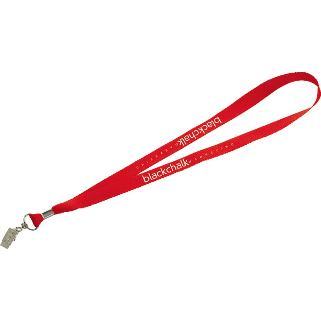 Lanyard with bulldog clip Red miniatura 17
