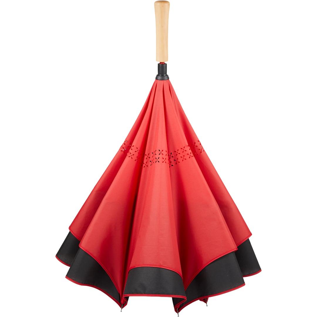 48 Recycled manual inversion umbrella Black miniatura 20
