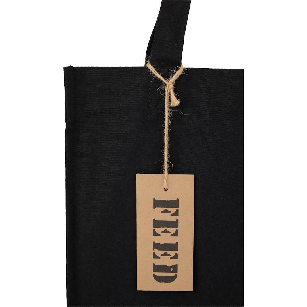 Feed organic cotton book tote Black miniatura 10