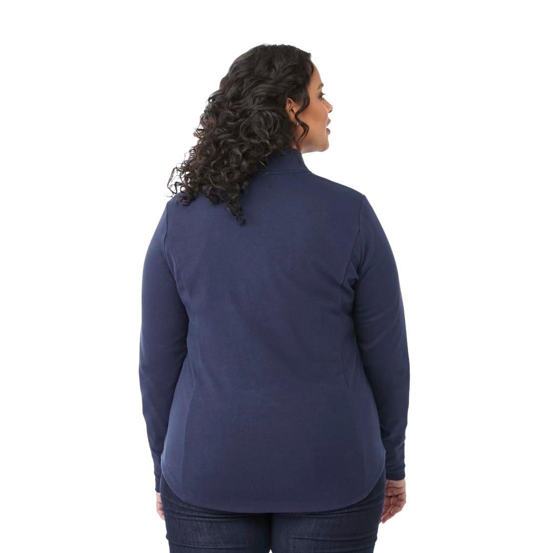 Womens rigi eco knit half zip Grey miniatura 3