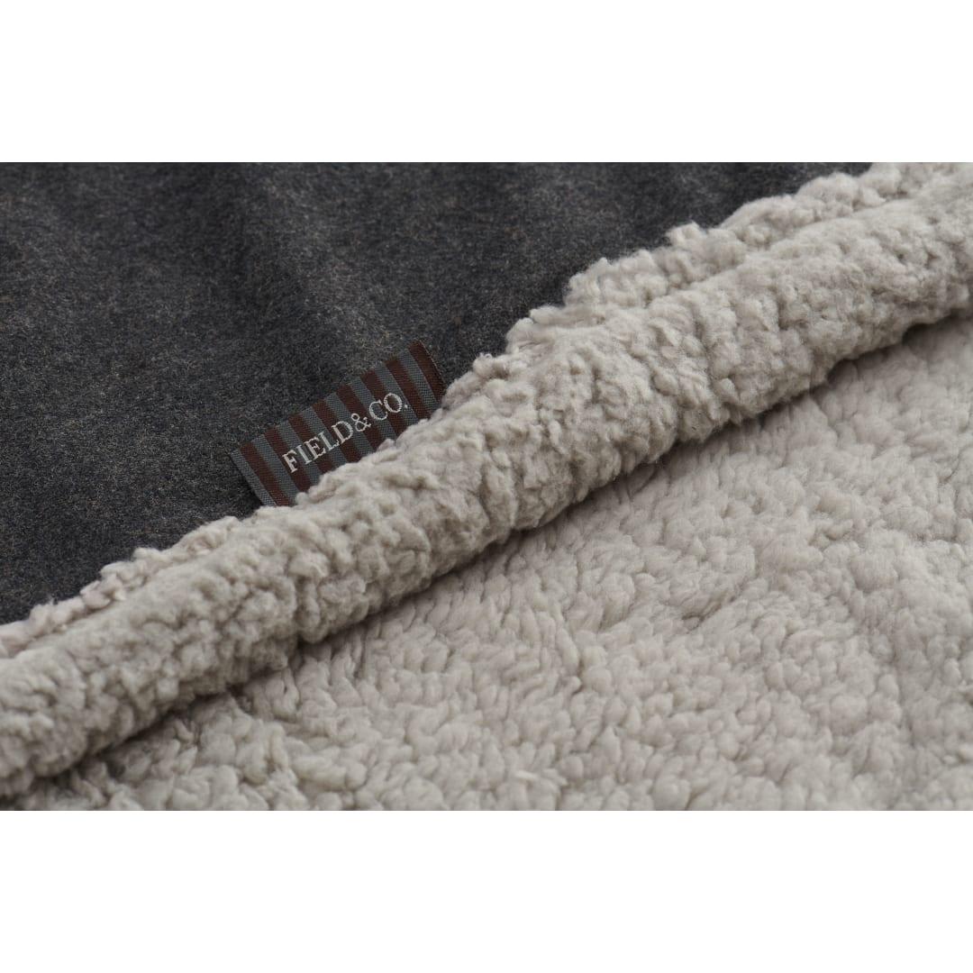 Field & co.® oversized wool sherpa blanket Dark Gray miniatura 4