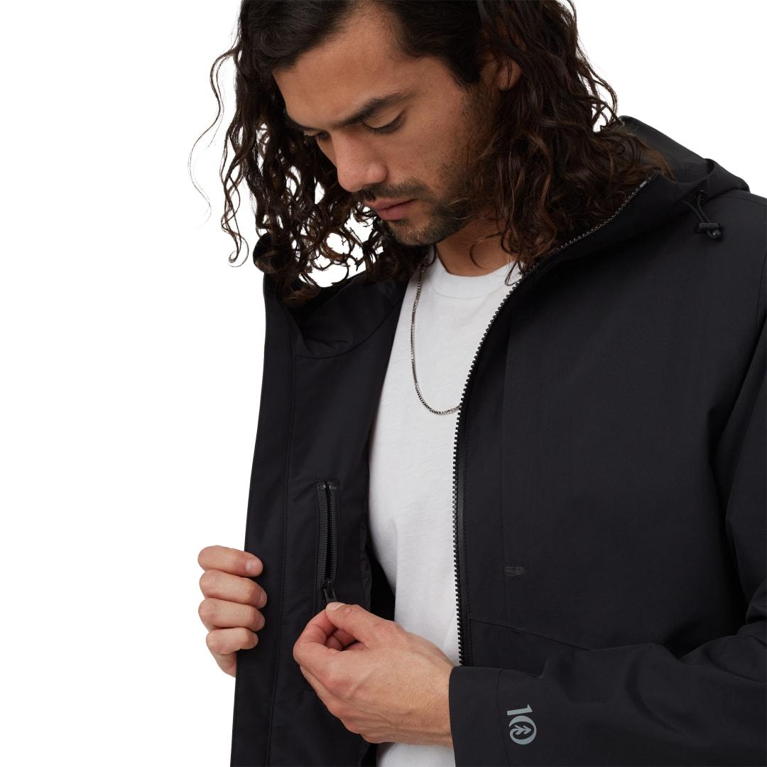Tentree nimbus rain jacket - mens Black miniatura 5