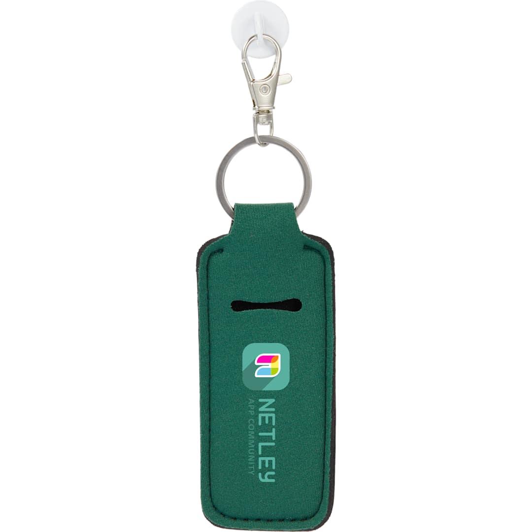 Bottle charm w/ neoprene chapstick holder Black miniatura 12
