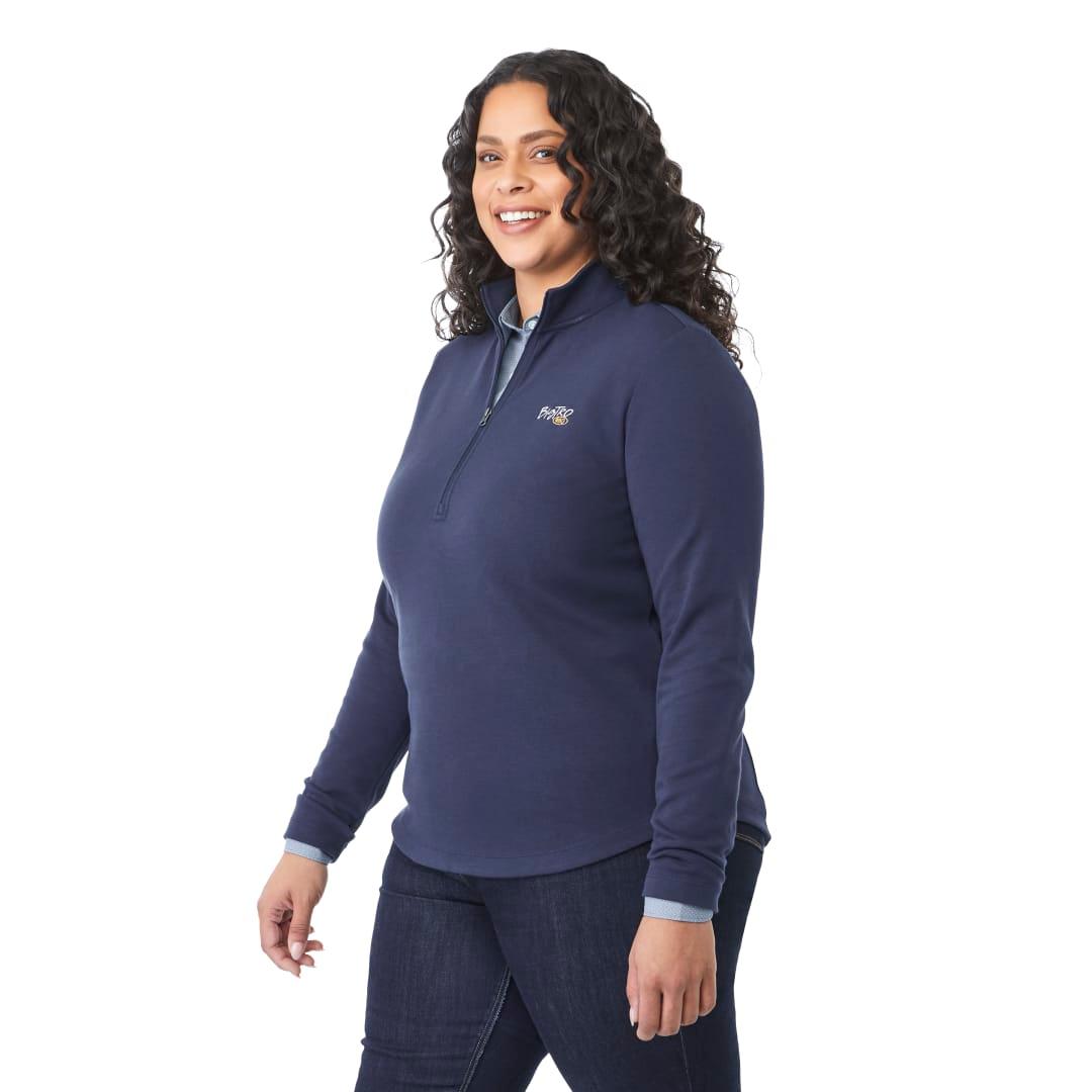 Womens rigi eco knit half zip Grey miniatura 7