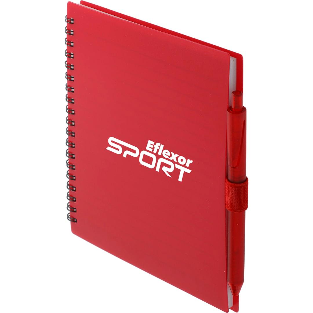 Fsc® recycled 5.5 x 7 spiral notebook w/ rpet pe Black miniatura 28