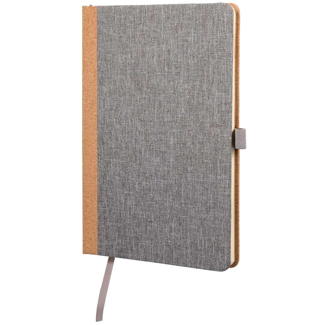 5.5 X 8.5 recycled pet and cork bound journal Black miniatura 14