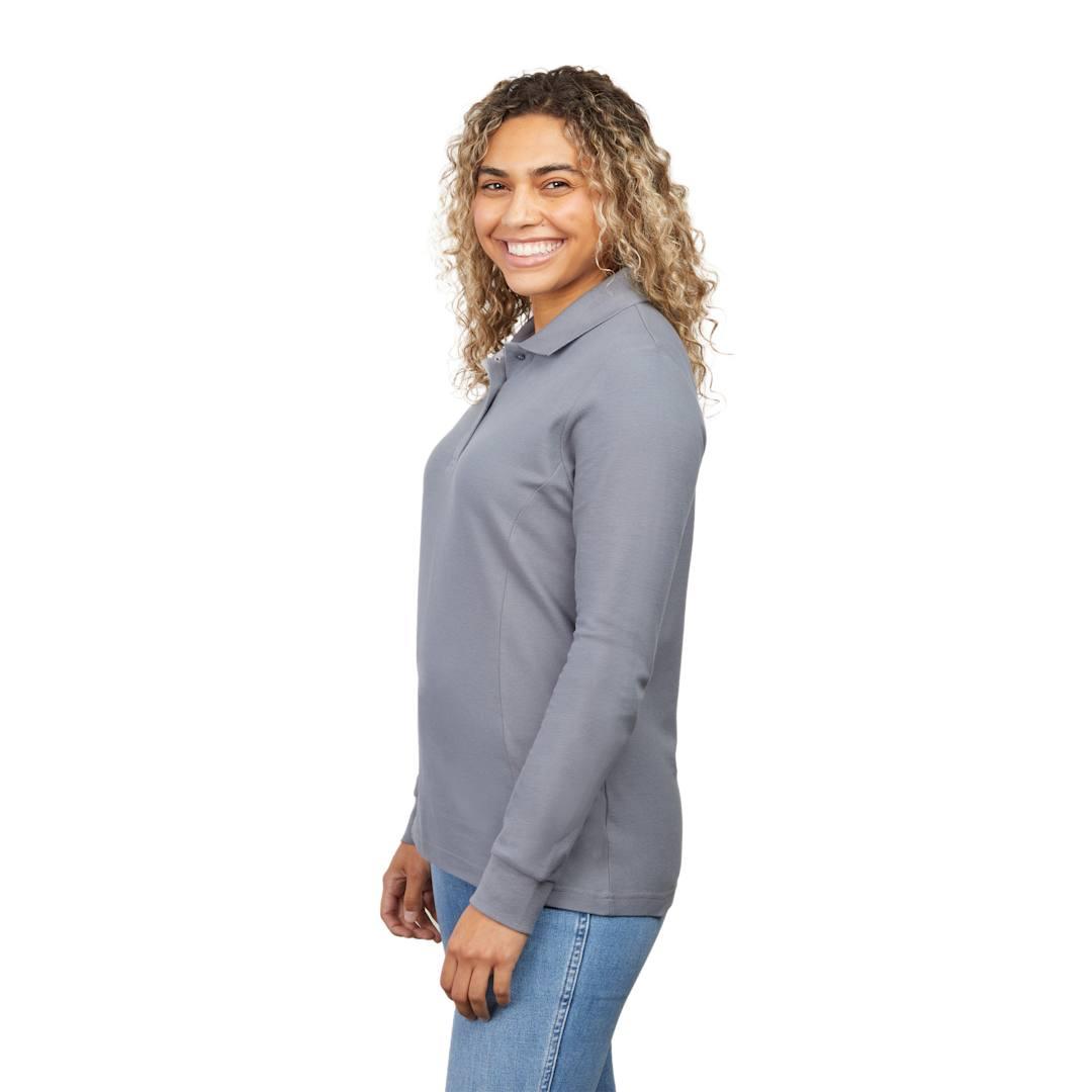 Palo long sleeve 100% cotton pique polo - womens Navy Blue miniatura 14