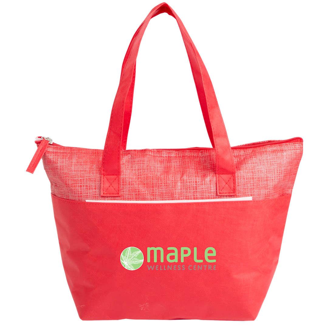 Mist recycled 9-can non-woven tote cooler Black miniatura 13